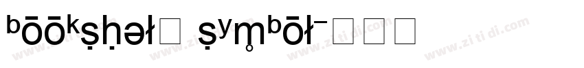 bookshelf symbol字体转换